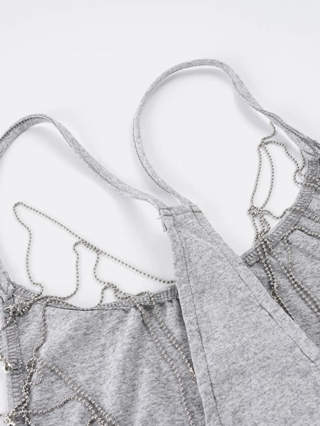 Women's Backless Chain Halter Crop Top, Side Cutout Slim-Fit Sleeveless Cami for Parties, Dates & Night Out