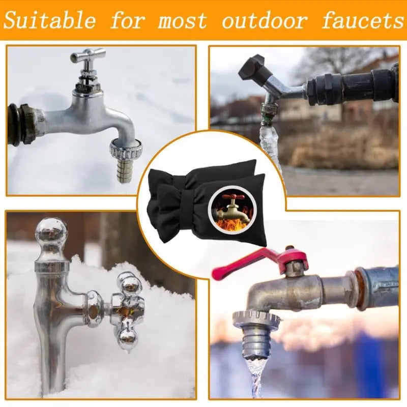 4-Pack Insulated Waterproof Outdoor Faucet Covers – 5.5 × 7.9 in