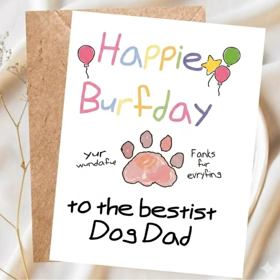 Funny Father's Day Card, Gift from Daughter Son, Fathers Day Gift Card, Gift For Him, Card For Daddy, Papa Presents