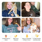 Personalized Cat Dad Shirt with Cat Portrait, Embroidered Gift for Proud Cat Dad