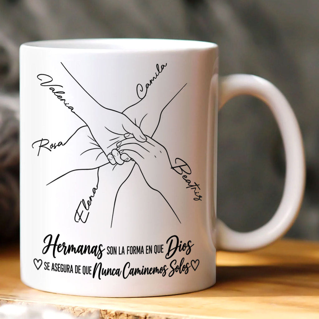 Hermanas Son La Forma De Dios | Personalized Ceramic Coffee Mug - 2